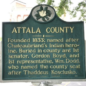 Attala County Historical Marker Attala County historical markerk